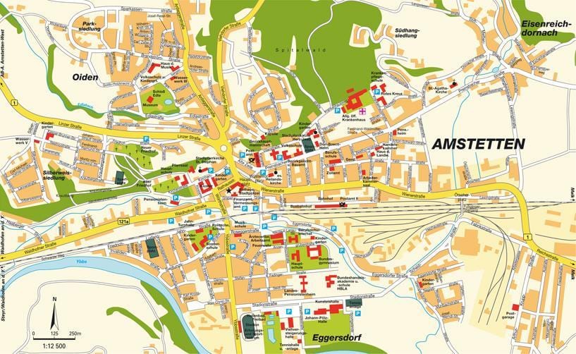 mapa амштеттен Austria