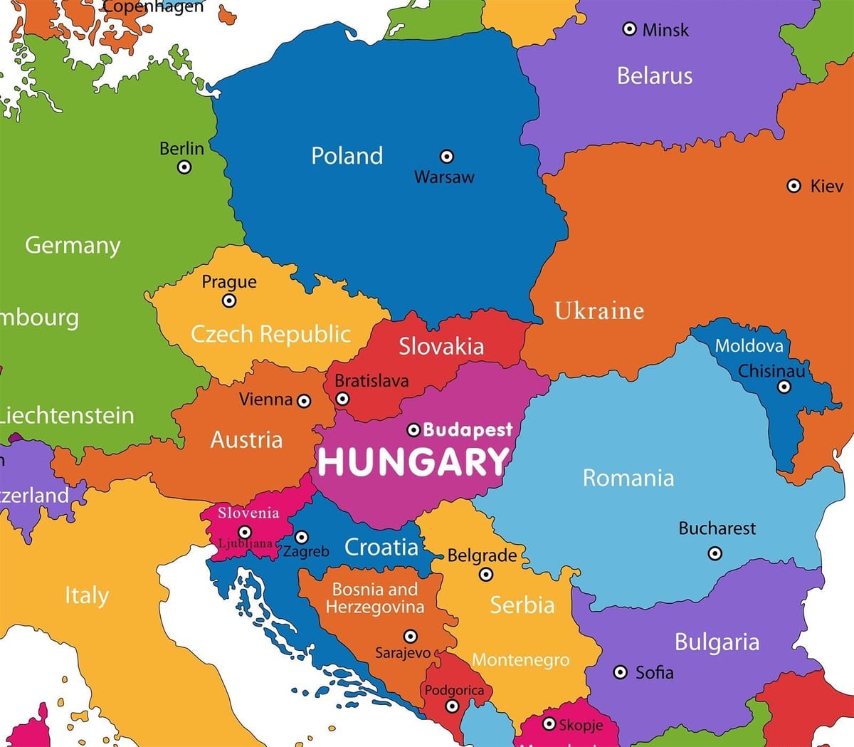 Austria mapa mapa świata