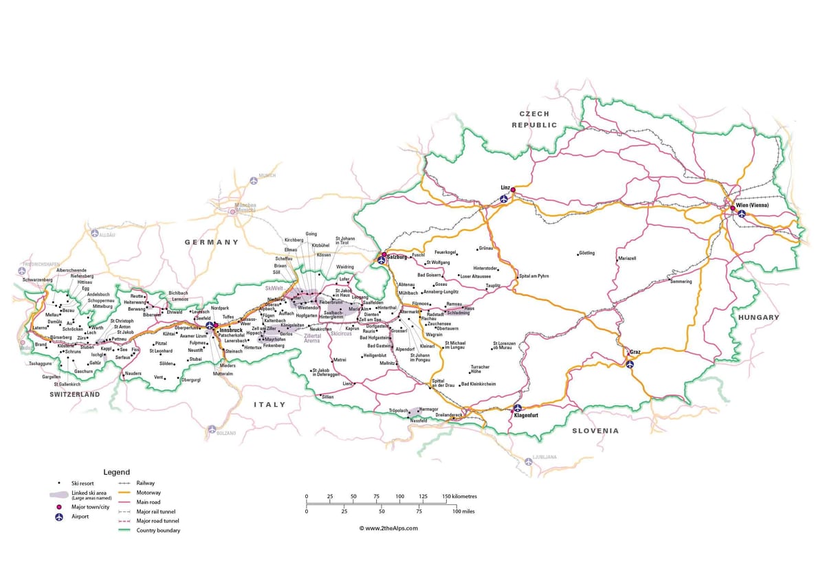 mapa Austrii tramwajem