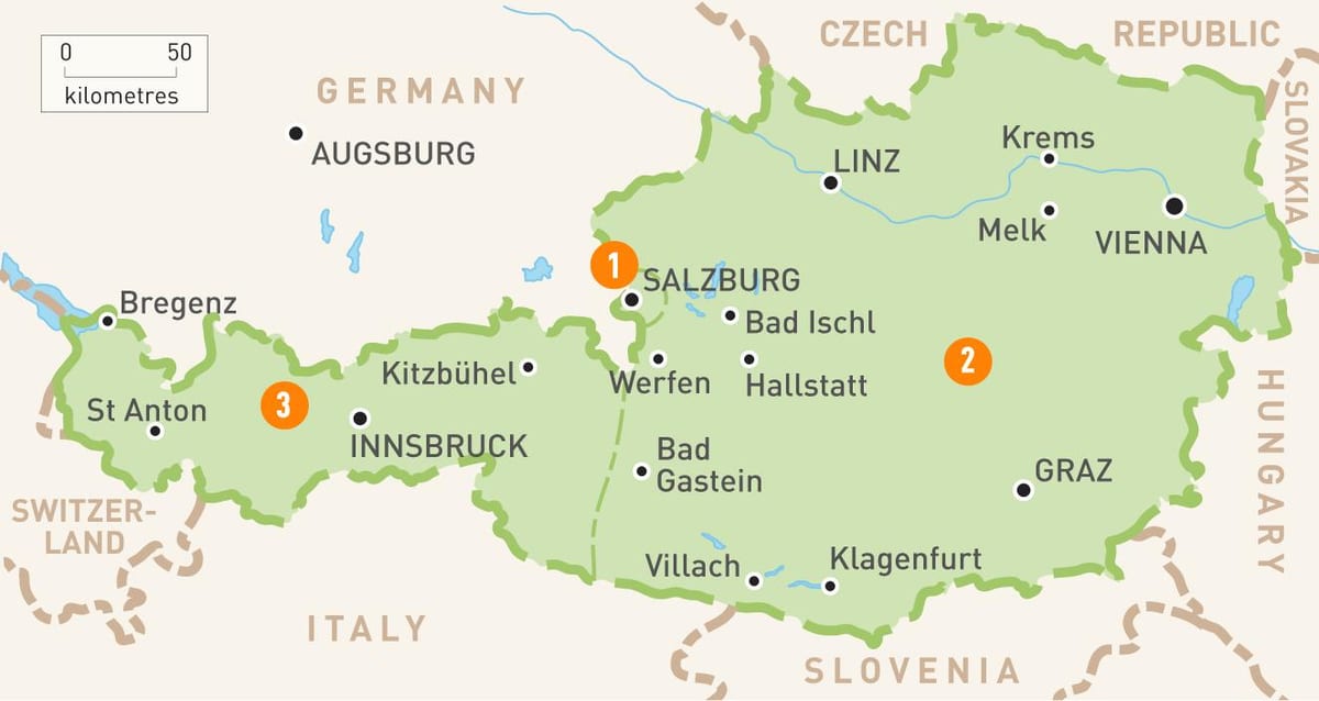 mapa bregenz, Austria