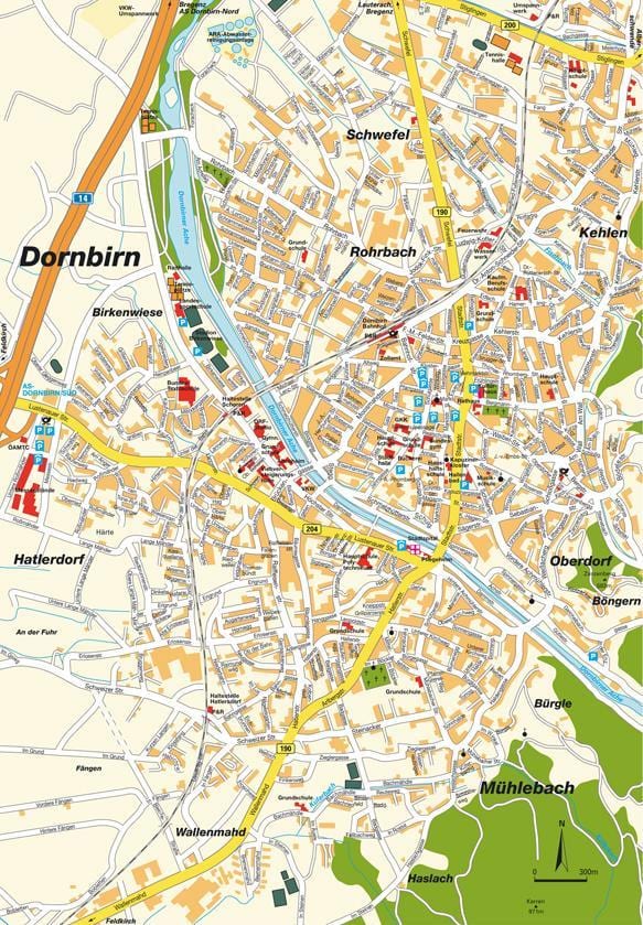 mapa dornbirn, Austria