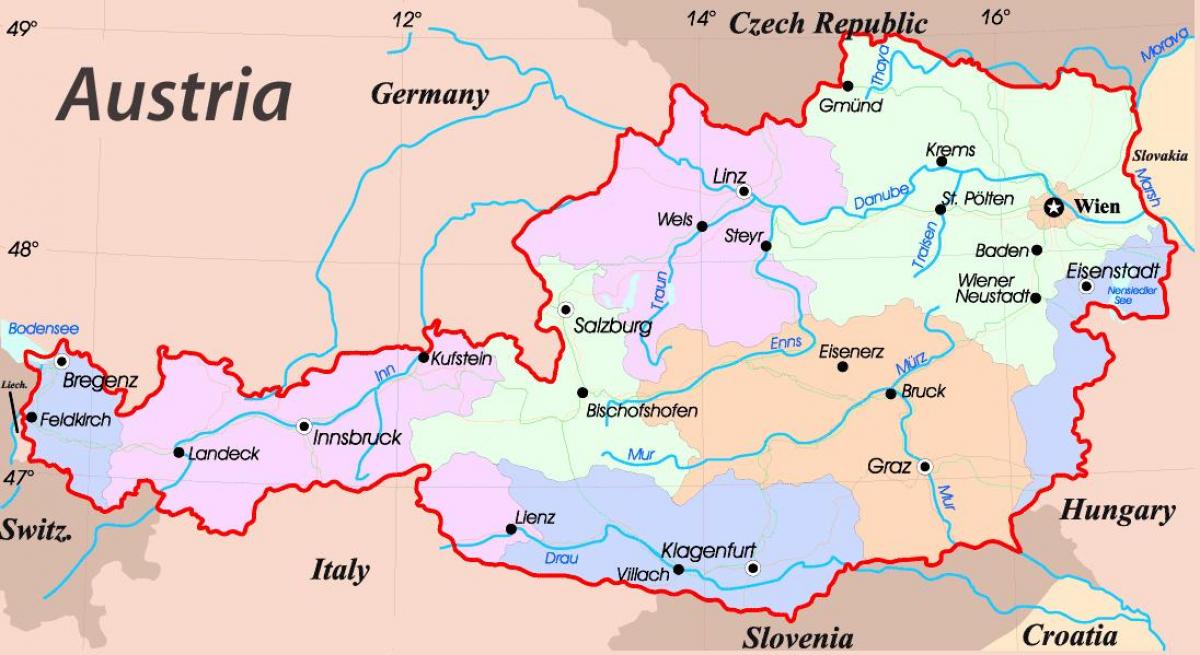 mapa eisenstadt-Austria