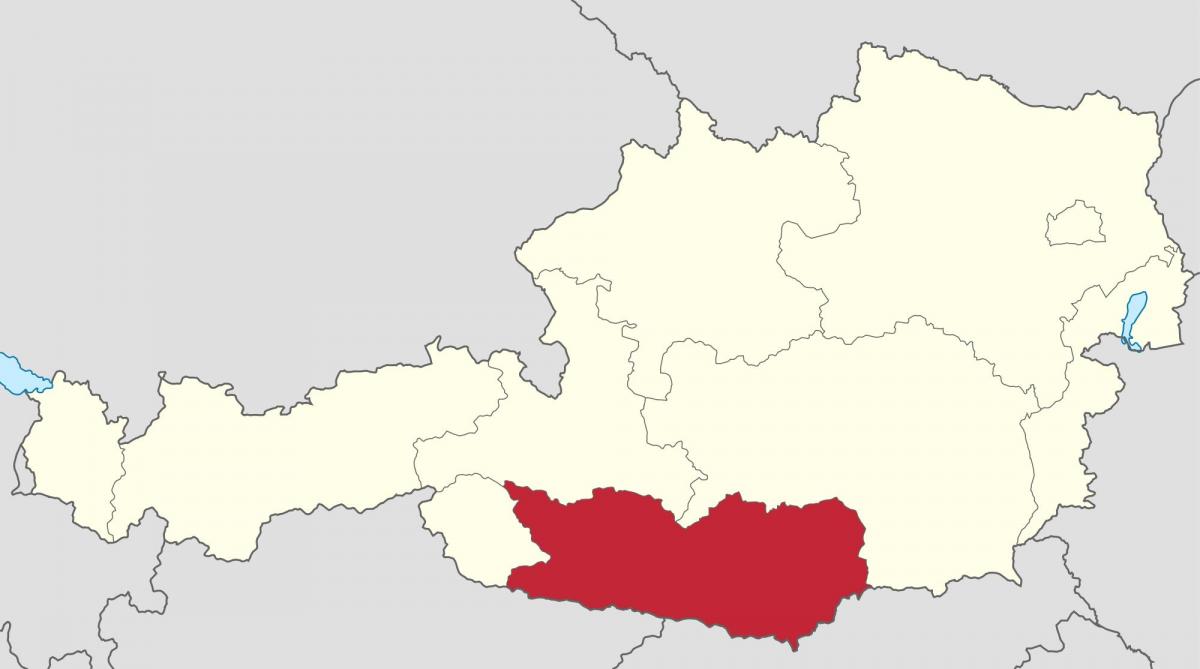 mapa karyntii, Austria 