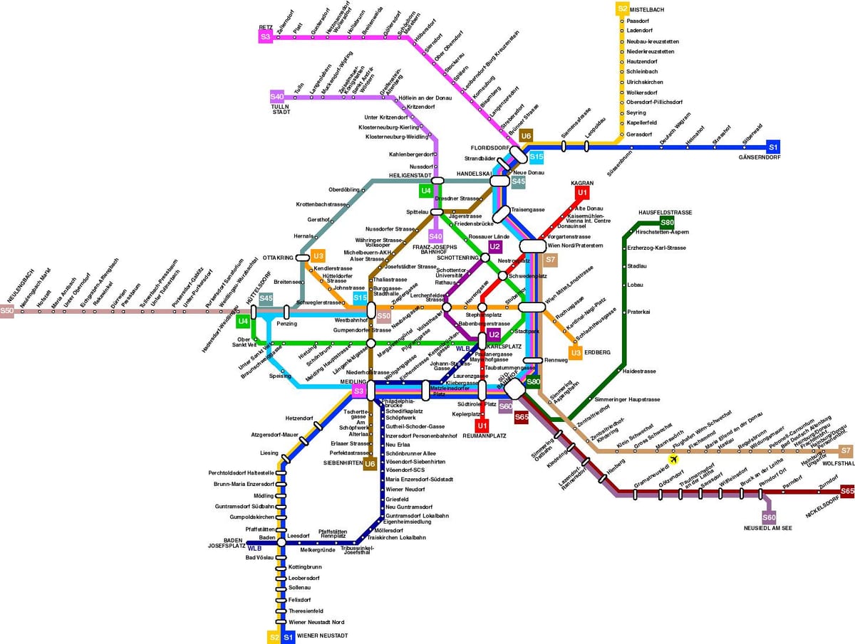 Austria mapa metra