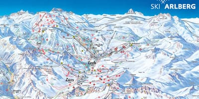 Mapa arlberg, Austria