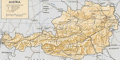 Austria mapa geograficzna