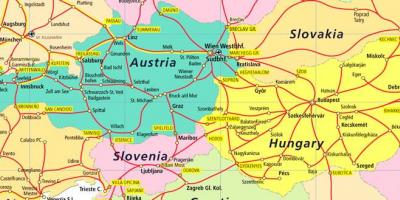 Austria kolejowych mapie