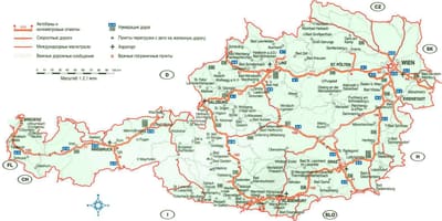 Szczegółowa mapa Austrii