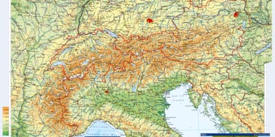 Topograficzna mapa Austrii