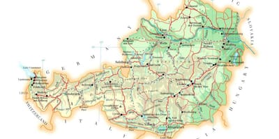 Mapa Austrii wysokości