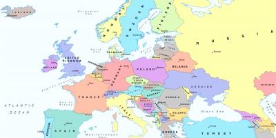 Na mapie Europy w Austrii
