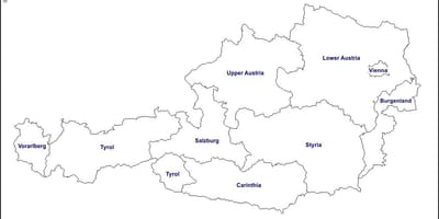 Бланковой mapie Austrii