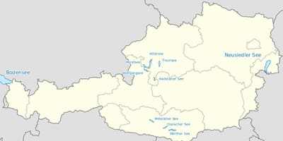 Mapa austriackich jezior