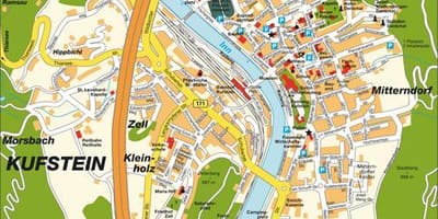 Mapa kufstein, Austria