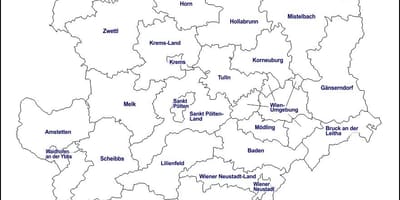Mapa mödling-Austria