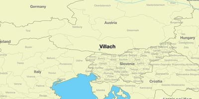 Mapa villach, Austria