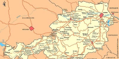 Mapa Wiedeń Austria