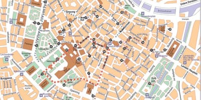 Wiedeń Austria miasto-centrum na mapie