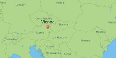 Mapa wiedeń Austria mapie Europy