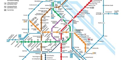 Wiedeń Austria mapa metra 
